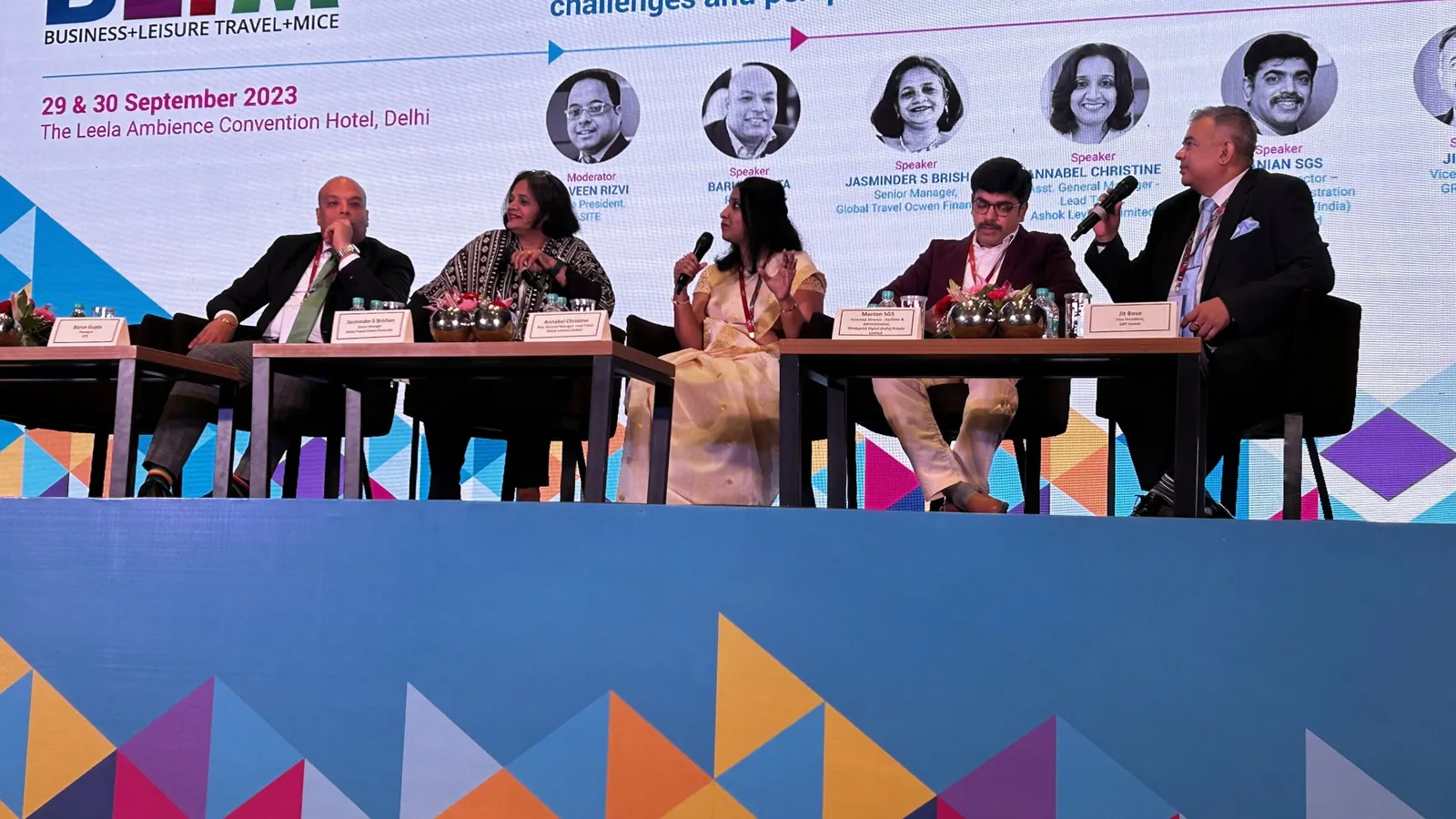 Panel discussion on incentive travel at BLTM, The Leela Ambience Convention Hotel, Delhi
