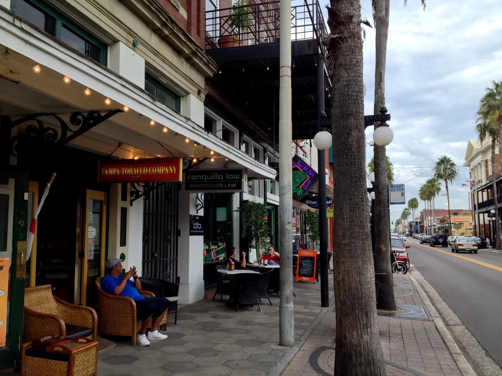 Cafes along 7th Avenue in Ybor City
