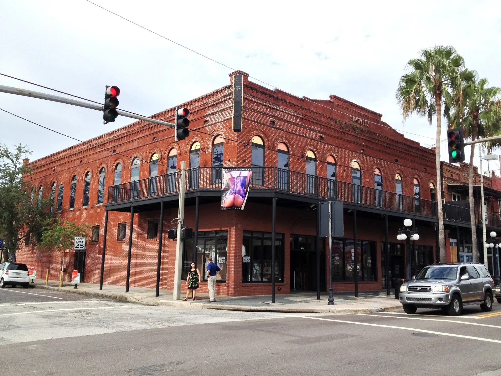 A historic red-brick building in Ybor City